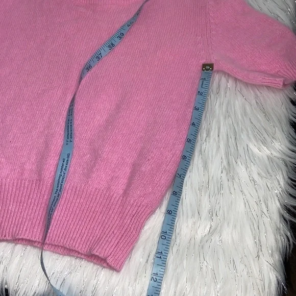 VINTAGE Bonwit Teller Barbie Pink Cropped Wool Sweater size Small - Picture 14 of 15